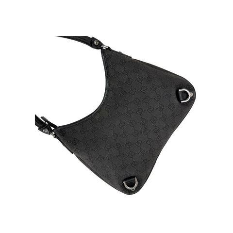 Gucci Black Ophidia Abbey Guccissima Semi Shoulder Bag