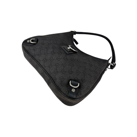 Gucci Black Ophidia Abbey Guccissima Semi Shoulder Bag