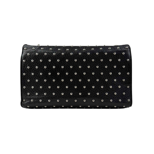Gucci Black Studded Leather Miss Bamboo Shoulder Bag