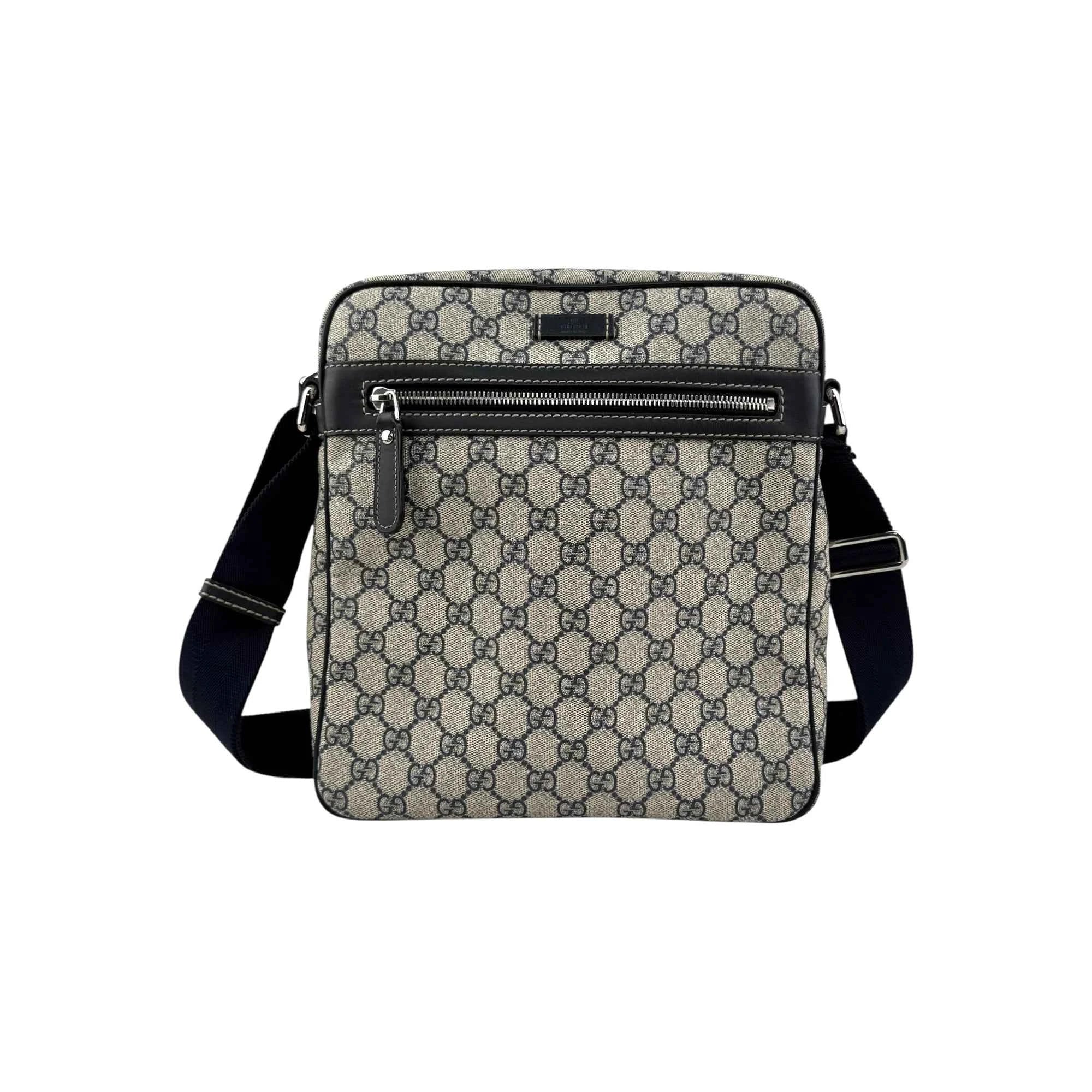Gucci Blue/Beige GG Coated Canvas Crossbody Bag