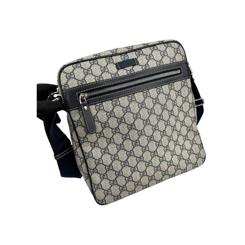 Gucci Blue/Beige GG Coated Canvas Crossbody Bag