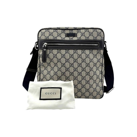 Gucci Blue/Beige GG Coated Canvas Crossbody Bag