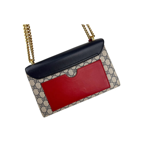 Gucci Blue GG Supreme Coated Canvas Padlock Medium Shoulder Bag