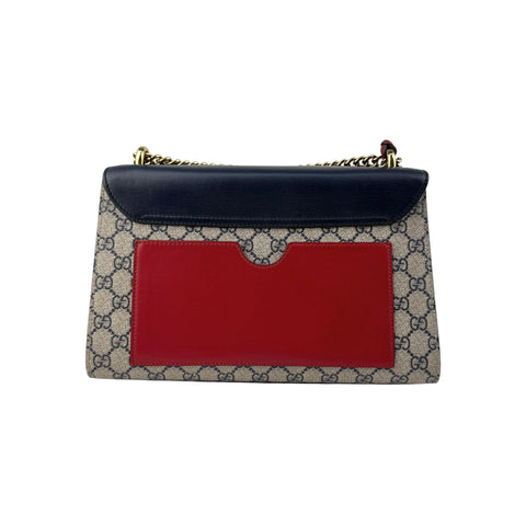 Gucci Blue GG Supreme Coated Canvas Padlock Medium Shoulder Bag