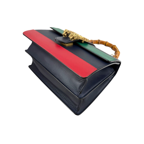 Gucci Blue/Green/Red Leather Dionysus Medium Top Handle Bag