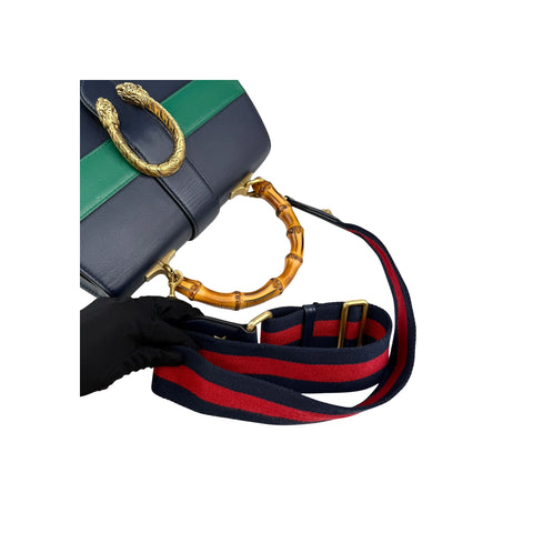 Gucci Blue/Green/Red Leather Dionysus Medium Top Handle Bag