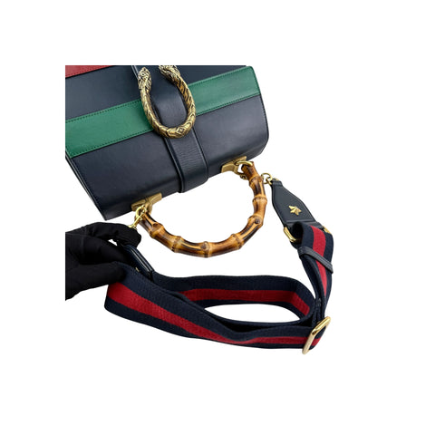 Gucci Blue/Green/Red Leather Dionysus Medium Top Handle Bag