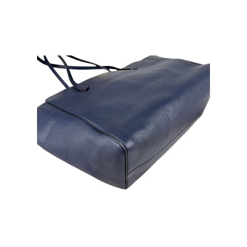 Gucci Blue/Teal Pebbled Leather Swing Tote Bag
