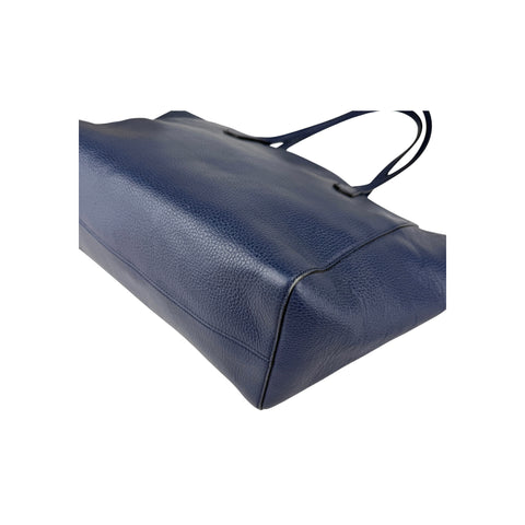 Gucci Blue/Teal Pebbled Leather Swing Tote Bag