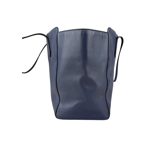 Gucci Blue/Teal Pebbled Leather Swing Tote Bag
