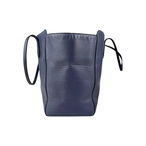 Gucci Blue/Teal Pebbled Leather Swing Tote Bag