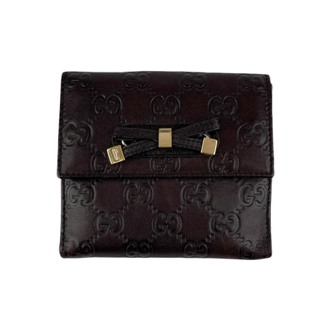 Gucci Brown Guccissima Leather Princy Compact Wallet