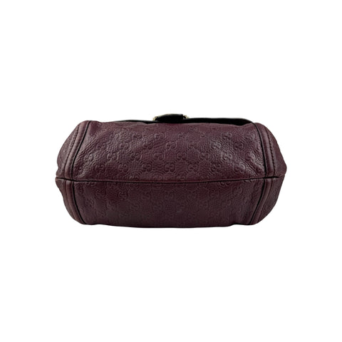 Gucci Burgundy Guccissima Leather Large Techno Horsebit Hobo