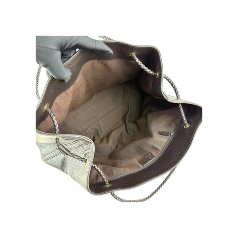 Gucci Calfskin Large Gifford Braided Handle Tote