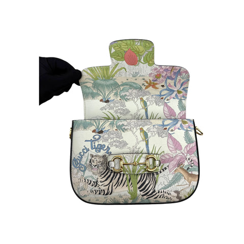 Gucci Calfskin Tiger Savanah Horsebit 1955 Shoulder Bag