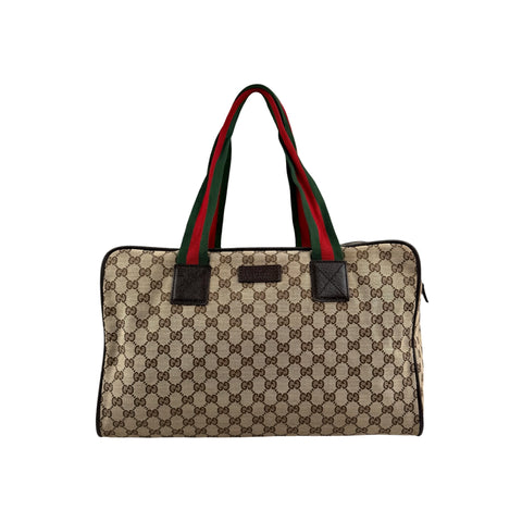 Gucci Canvas Web Travel Bag