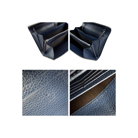 Gucci Dionysus Navy Leather Chain Shoulder Bag