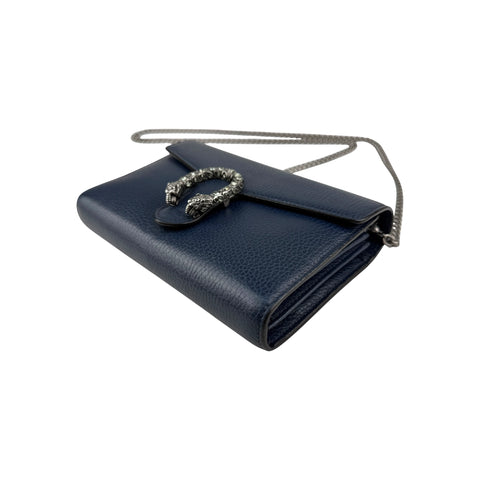 Gucci Dionysus Navy Leather Chain Shoulder Bag