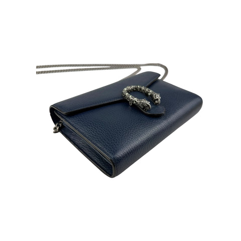 Gucci Dionysus Navy Leather Chain Shoulder Bag