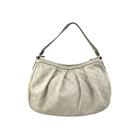 Gucci Ecru Guccissima Leather Sukey Shoulder Bag
