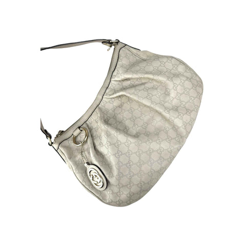 Gucci Ecru Guccissima Leather Sukey Shoulder Bag
