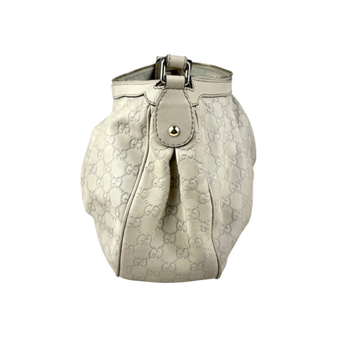 Gucci Ecru Guccissima Leather Sukey Shoulder Bag