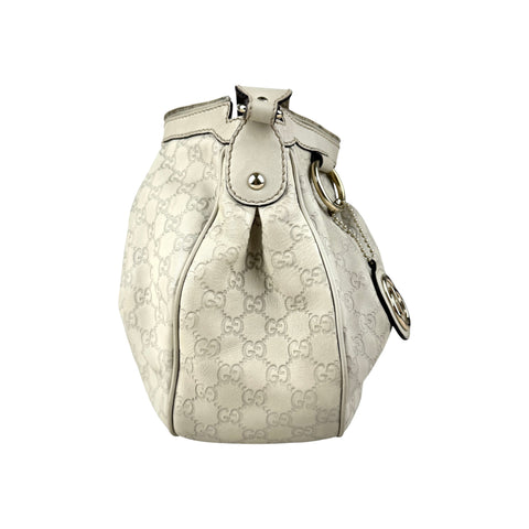 Gucci Ecru Guccissima Leather Sukey Shoulder Bag