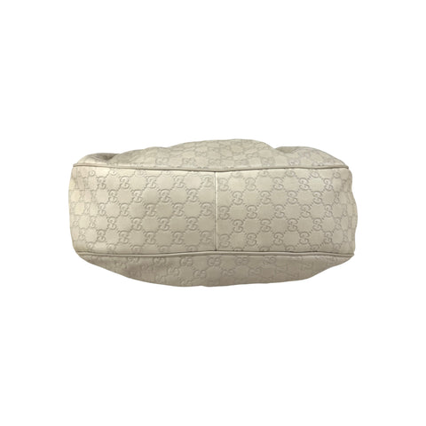 Gucci Ecru Guccissima Leather Sukey Shoulder Bag