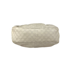 Gucci Ecru Guccissima Leather Sukey Shoulder Bag side view