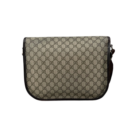 Gucci GG Brown Supreme Monogram Coated Canvas Large Messenger Bag