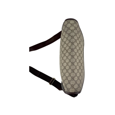 Gucci GG Brown Supreme Monogram Coated Canvas Large Messenger Bag