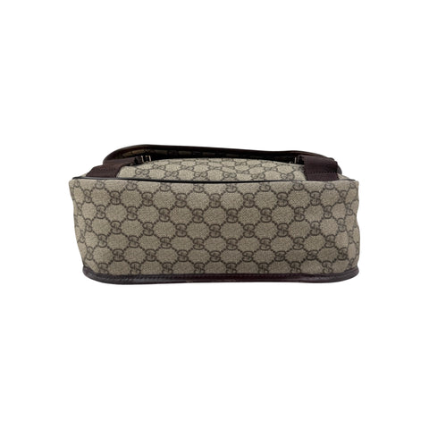 Gucci GG Brown Supreme Monogram Coated Canvas Large Messenger Bag