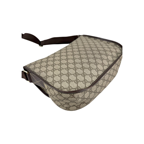 Gucci GG Brown Supreme Monogram Coated Canvas Large Messenger Bag