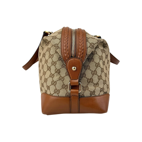 Gucci GG Canvas Brick Lane Convertible Boston Bag