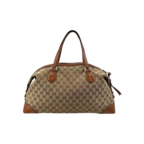 Gucci GG Canvas Brick Lane Convertible Boston Bag