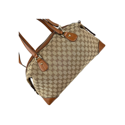 Gucci GG Canvas Brick Lane Convertible Boston Bag