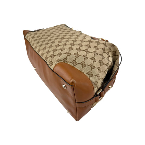Gucci GG Canvas Brick Lane Convertible Boston Bag