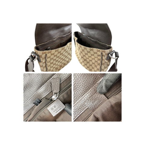 Gucci  gg canvas messenger bag
