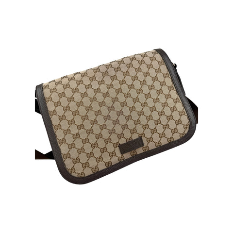 Gucci  gg canvas messenger bag