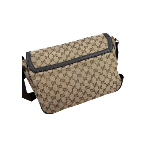 Gucci  gg canvas messenger bag
