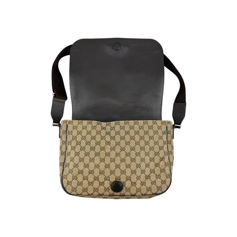 Gucci  gg canvas messenger bag