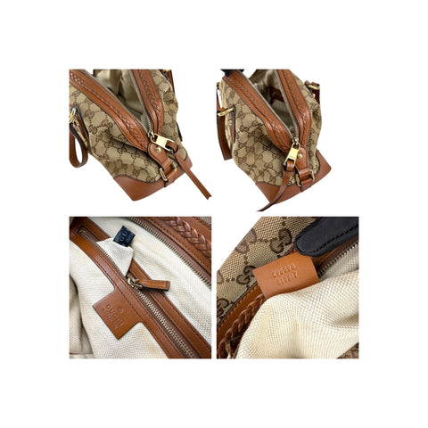 Gucci Brown GG Canvas Boston Shoulder Bag