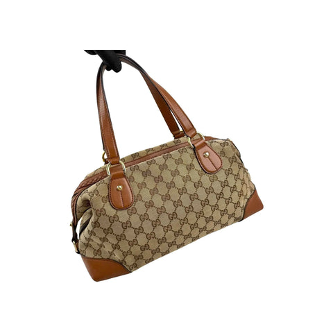 Gucci Brown GG Canvas Boston Shoulder Bag