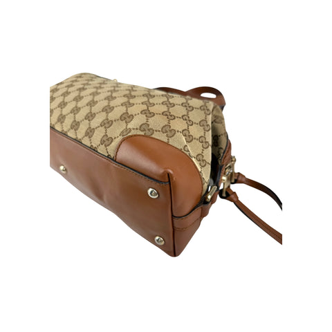 Gucci Brown GG Canvas Boston Shoulder Bag