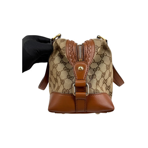 Gucci Brown GG Canvas Boston Shoulder Bag