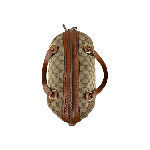 Gucci Brown GG Canvas Boston Shoulder Bag