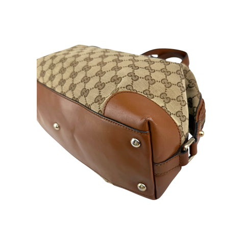 Gucci Brown GG Canvas Boston Shoulder Bag