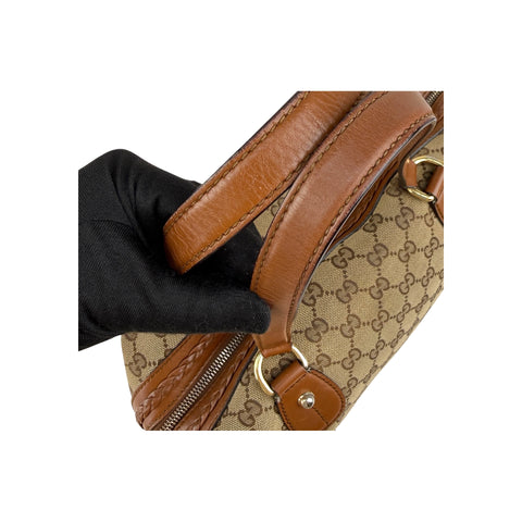 Gucci Brown GG Canvas Boston Shoulder Bag
