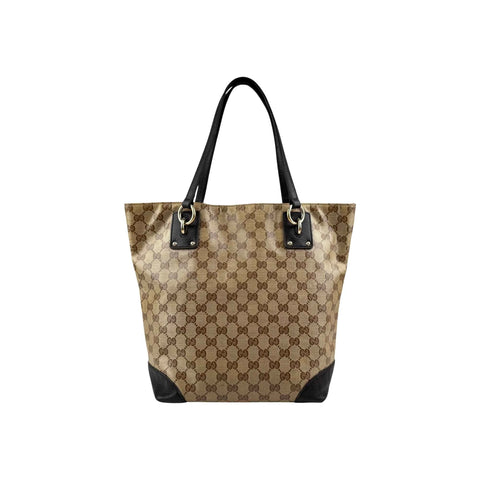 Gucci GG Crystal PVC Leather Tote Bag