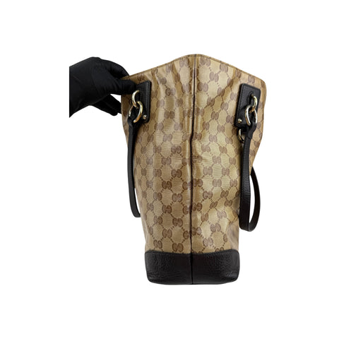Gucci GG Crystal PVC Leather Tote Bag